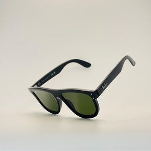 Ray-Ban Black Sunglasses with Green Lenses